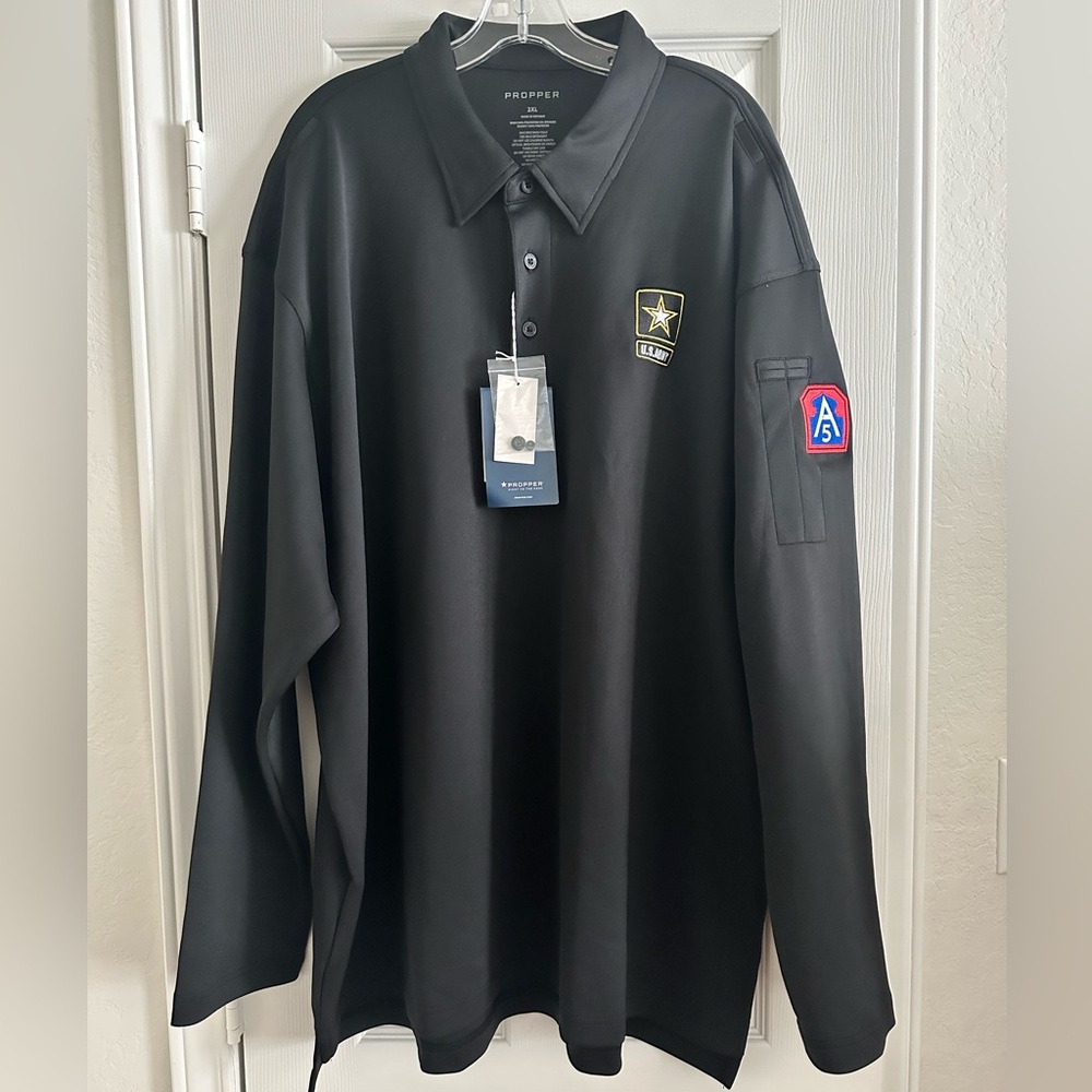 Propper® I.C.E.® Men’s Performance Long Sleeve US Army Tactical Polo Shirt, 2XL